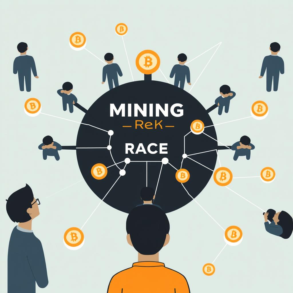Mining Race Community-Konzept mit vernetzten Teilnehmern Mining Race Community-Konzept mit vernetzten Teilnehmern